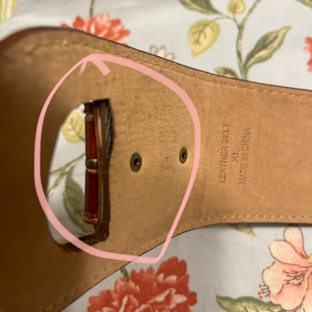 Retro Leather Croc Print Brown Belt - Picture 10 of 16